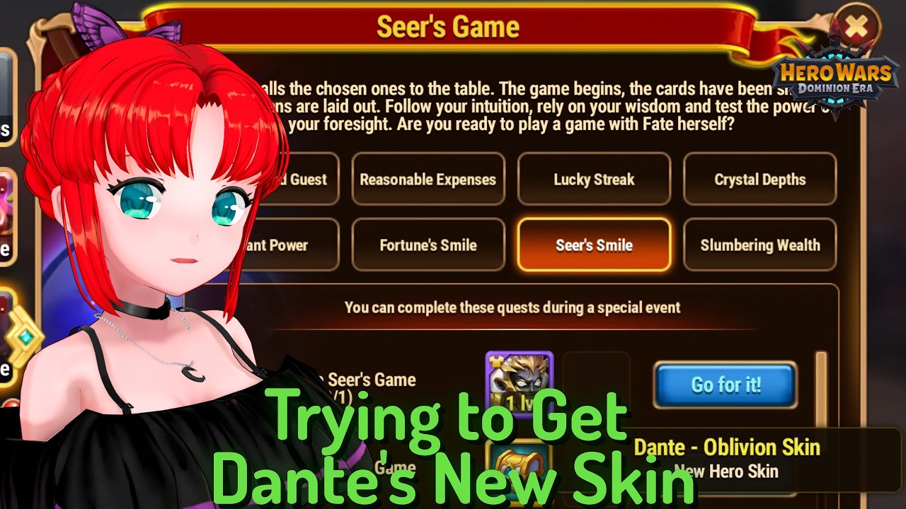 Seer's Game Returns With an Oblivion Skin for Dante &mdash; Hero Wars: Dominion Era