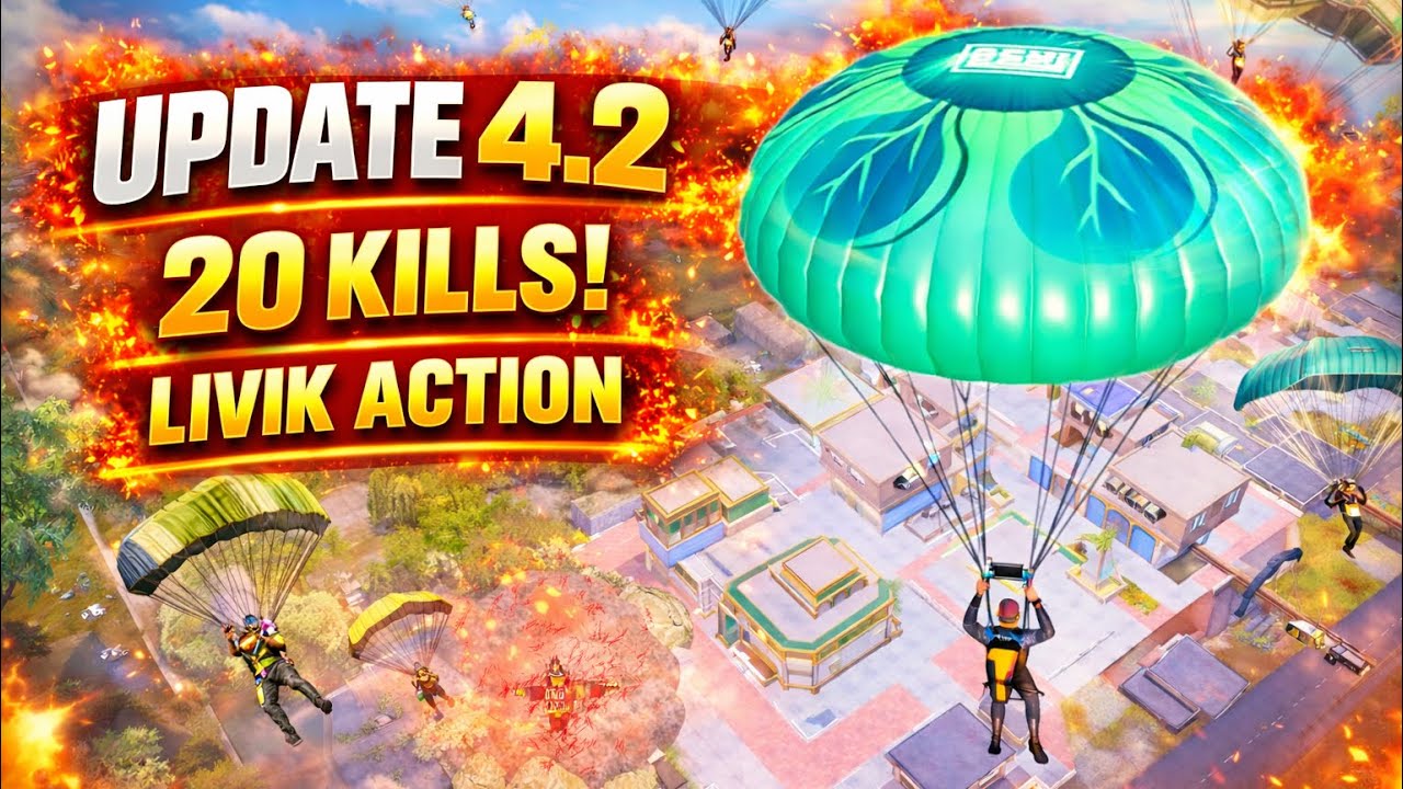 20 Kills Livik Rush 😱 | i Phone 13 Gameplay | BGMI New Update 4.2 | 