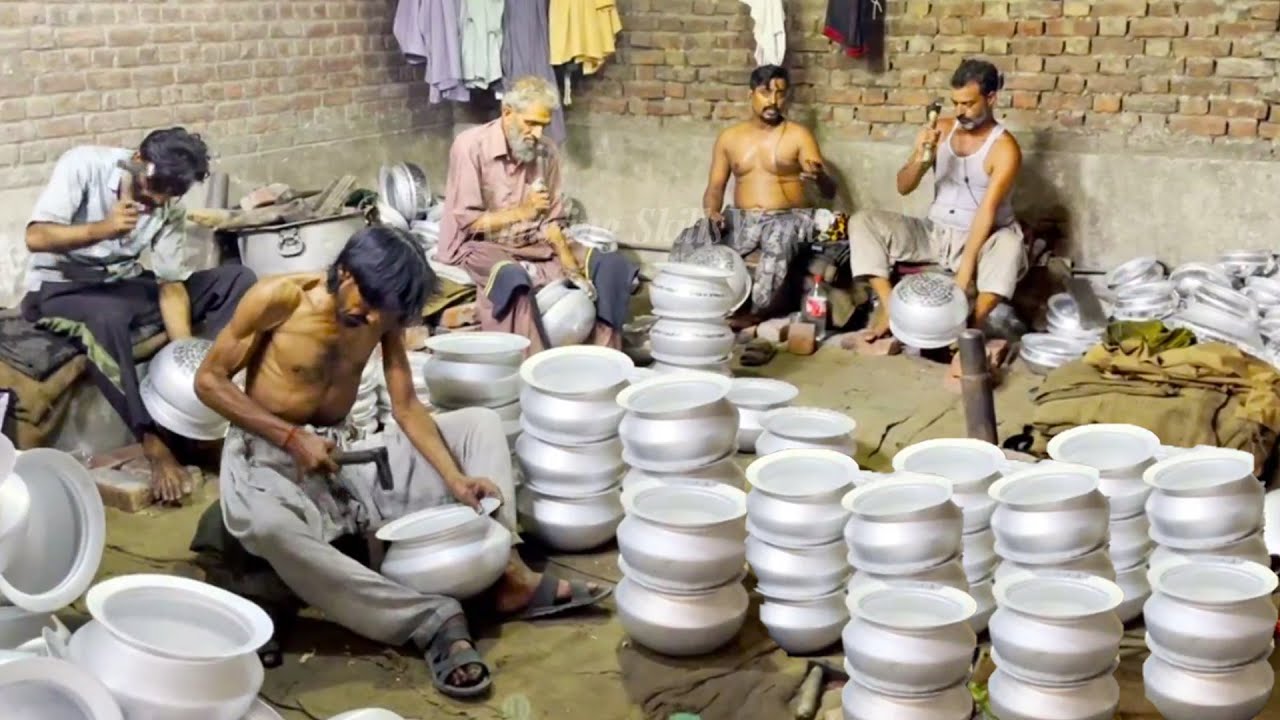How to Make Aluminium Vessels | Silver Pots Making Process with Amazing Skills