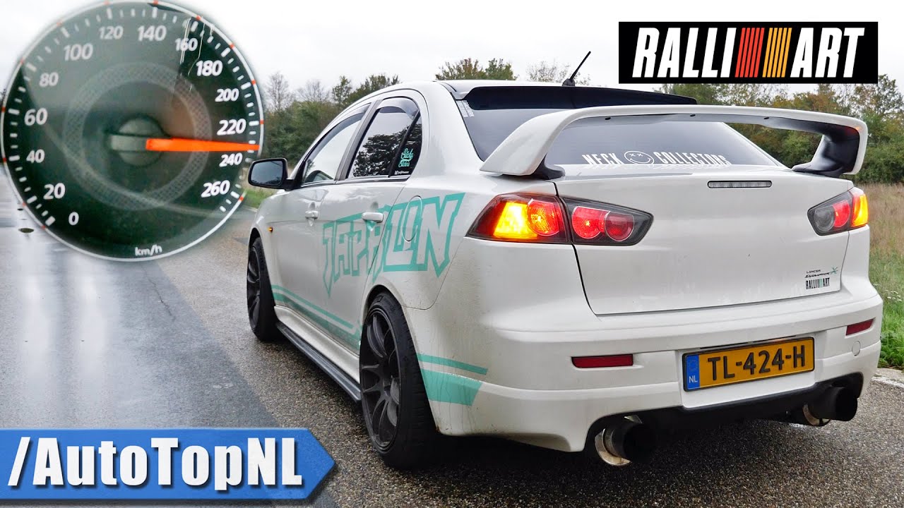 Mitsubishi Lancer Ralliart ACCELERATION TOP SPEED 0-220km/h & Custom Exhaust SOUND by AutoTopNL