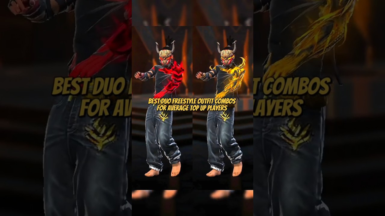 BEST DUO 👑 FREESTYLE 🇧🇷 OUTFIT COMBOS 👺 FOR AVERAGE TOP UP PLAYERS ✅ FREE FIRE 🔥