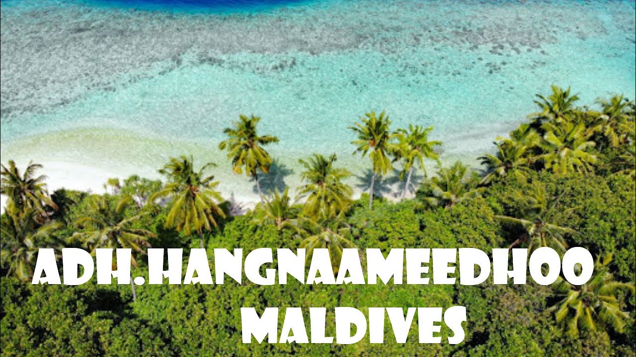 Alifu Dhaalu Atoll Hangnaameedhoo Island Maldives Drone View (Adh. Hangnaameedhoo).