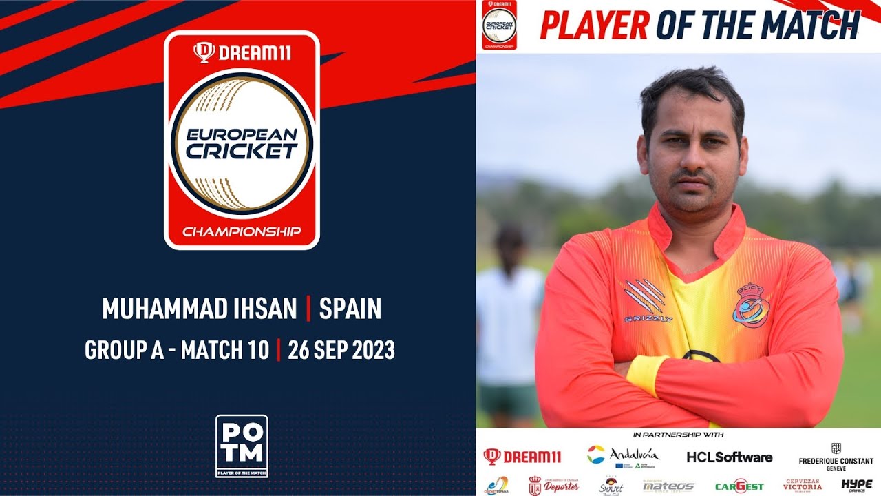 POTM: M.Ihsan - ESP vs CZE | Highlights | Dream11 ECC23 | 26 Sep 2023 | ECC23.010
