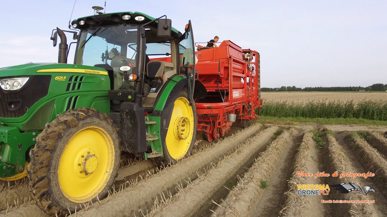 Aardappelrooien met Grimme  DR 1500 Visbeek Marrum