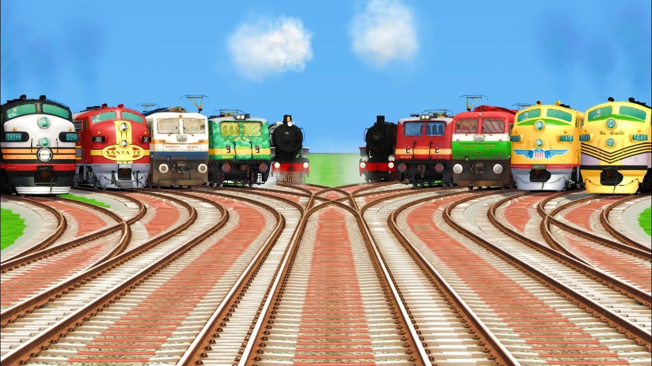 10 * TRAINS CROSSING AT BUMPY BRANCHED GRANDIENT RAILROAD TRACKS ll train Crzy train crossing 2026