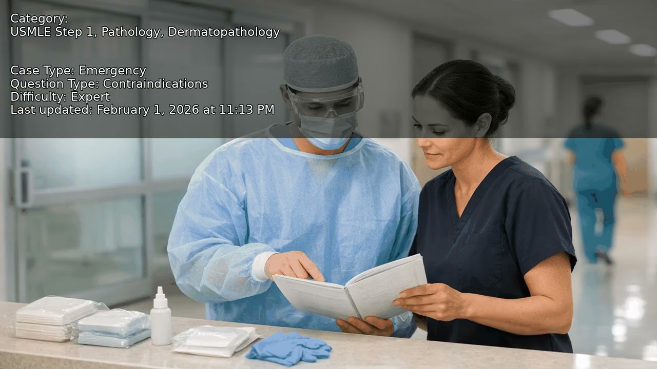 Dermatopathology, Pathology, USMLE Step 1 - Full Vignette with Extended Explanations