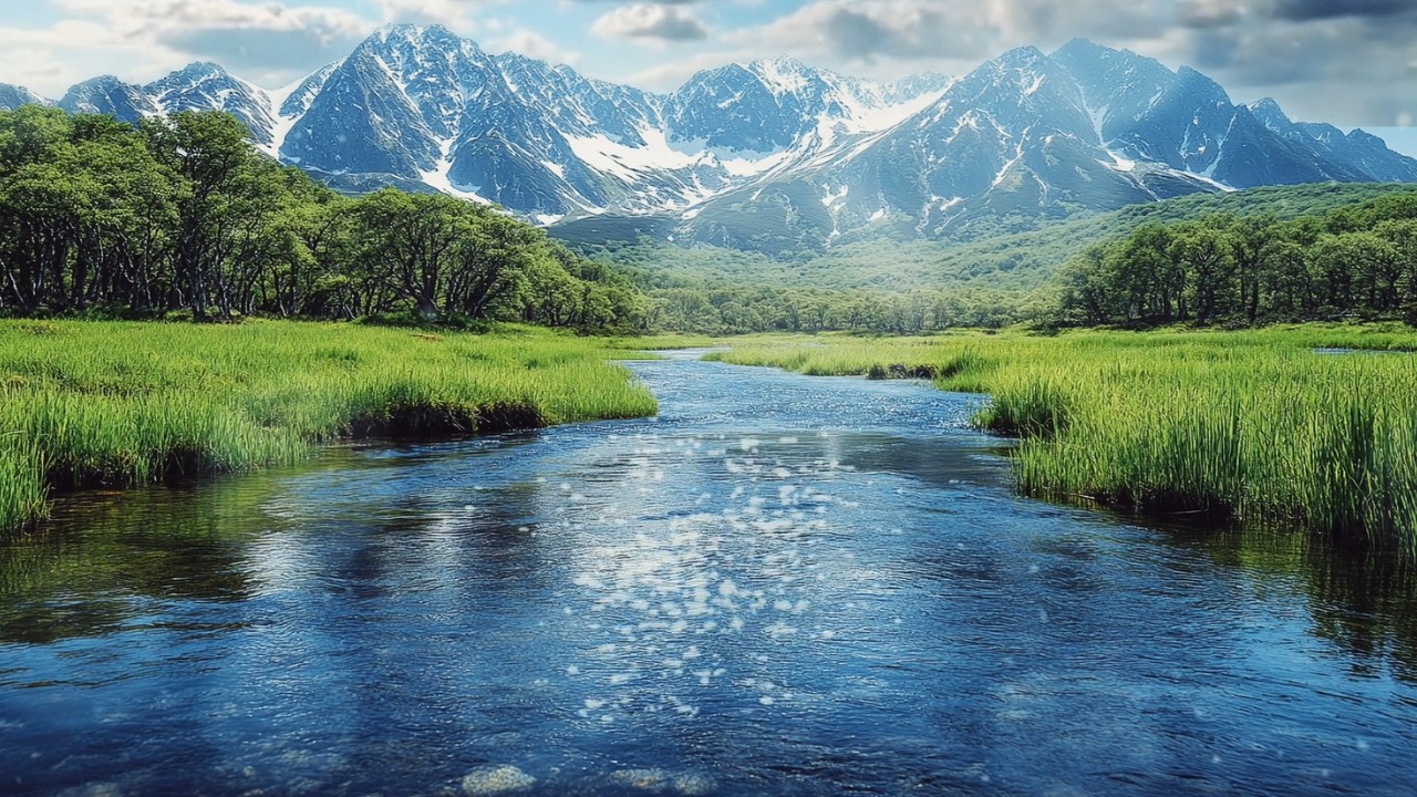 Mountain River Ice Melt – 3 Hours of Spring Nature Ambience