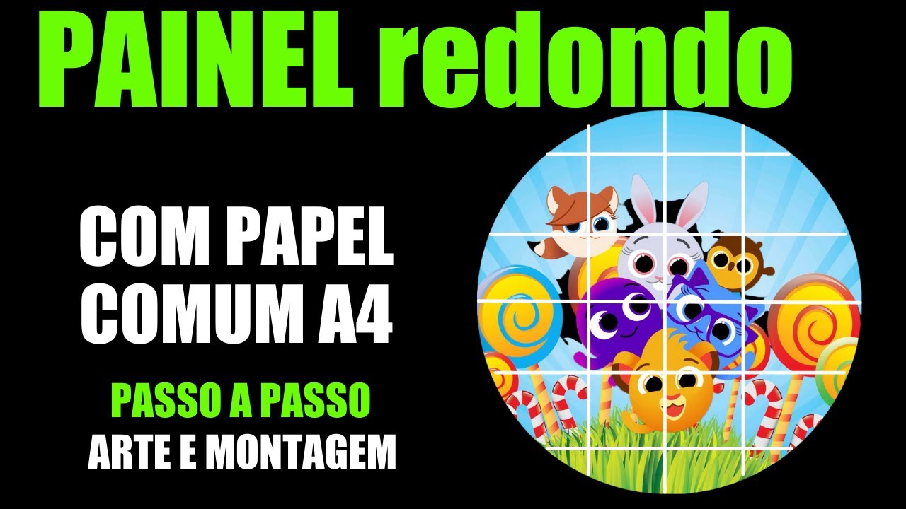 COMO FAZER PAINEL REDONDO de aniversário imprimindo em casa