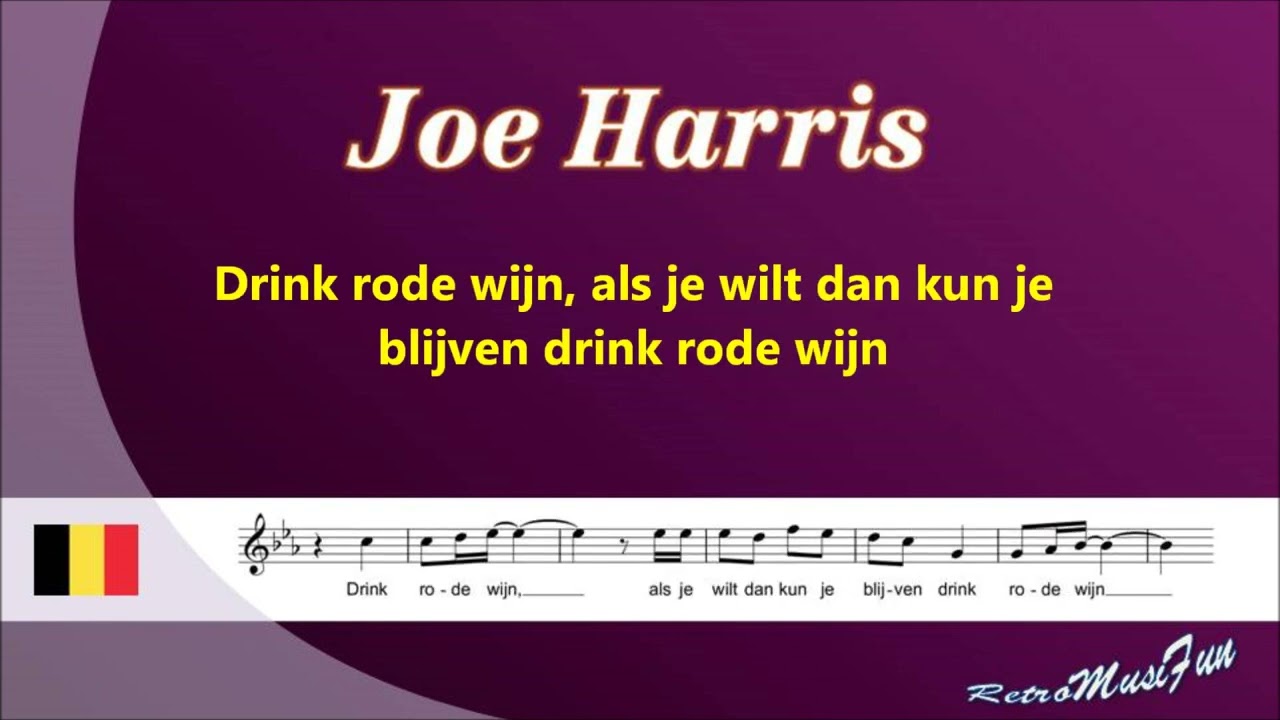 Joe Harris - Drink rode wijn - Karaoke