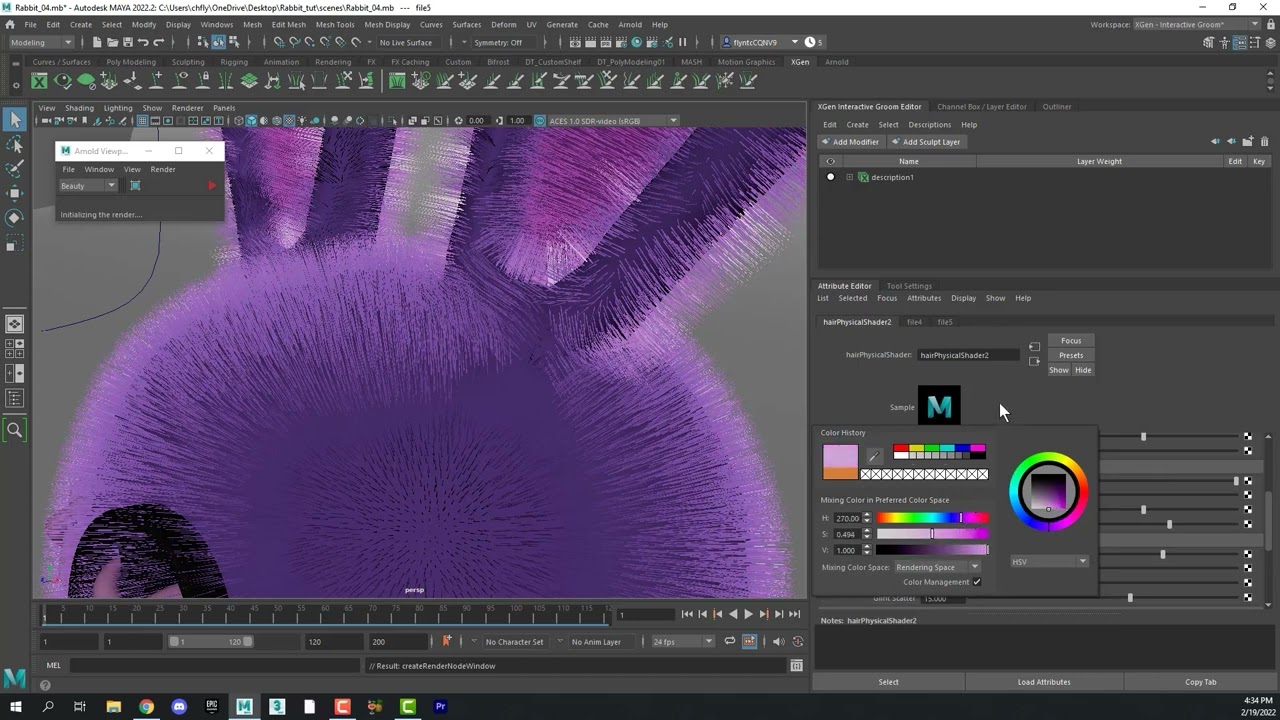 Maya: Applying Fur to a 3D Character