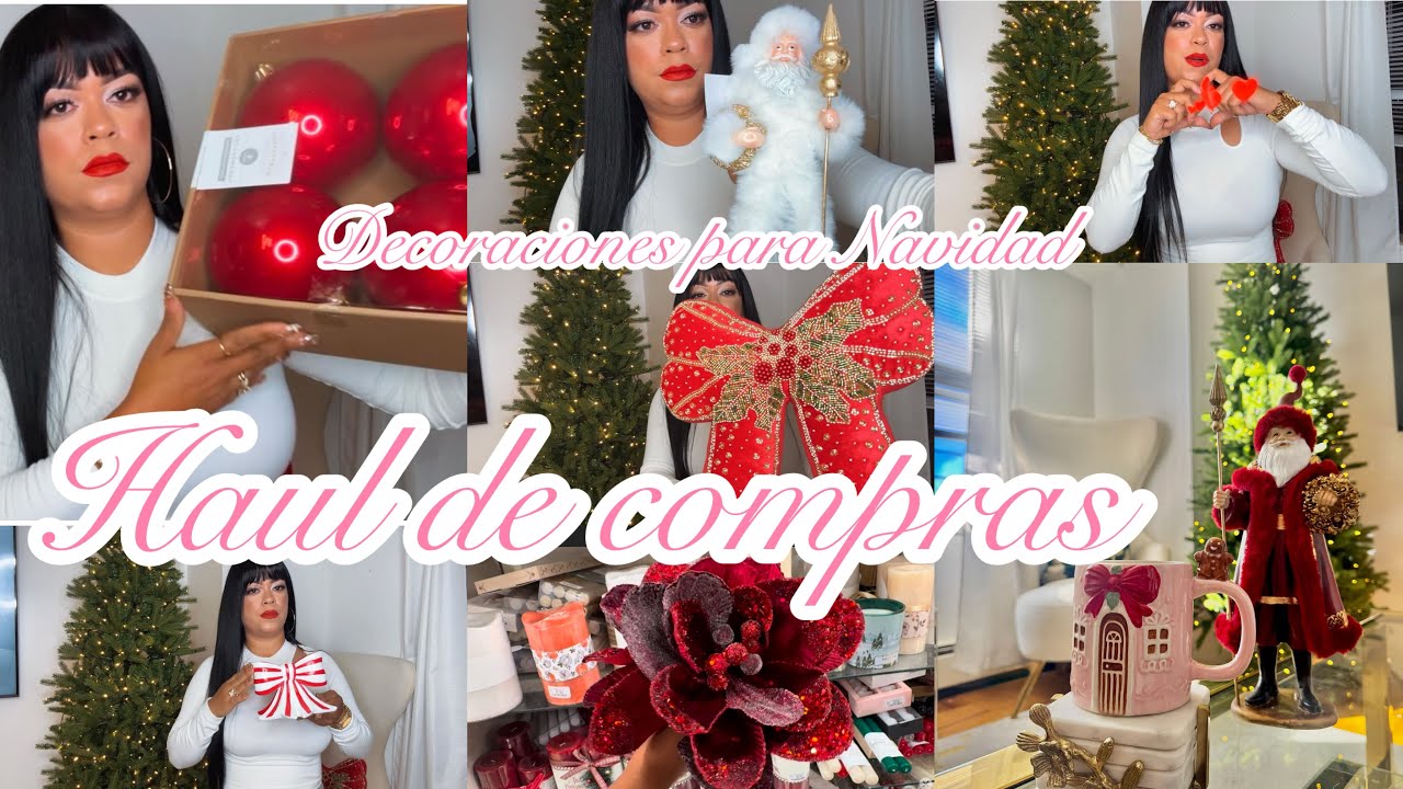 Haul de compras para decorar mi árbol de navidad y mi sala ❄️ #compras  #haul  #decor  #christmas ♥️