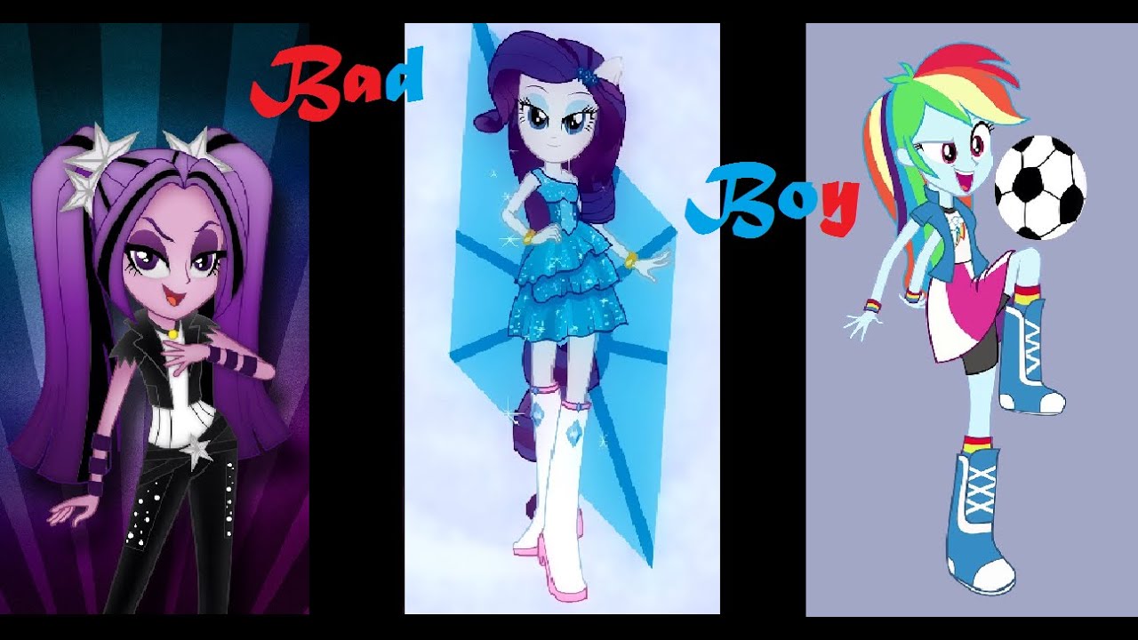 [MLP] Bad Boy -Rarity, Rainbow Dash, Aria Blaze (Pmv)