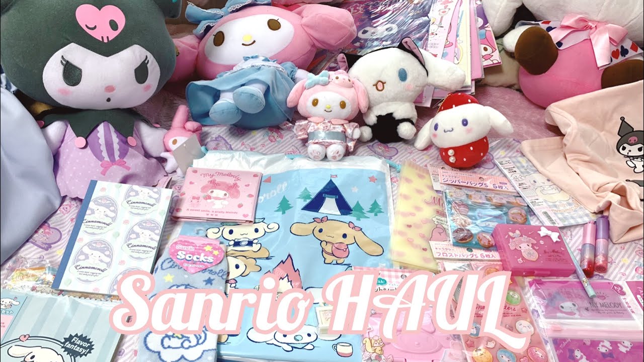 HUGE SANRIO HAUL- Cinnamoroll, My Melody, Kuromi Toys, Clothes, Stationery and MORE