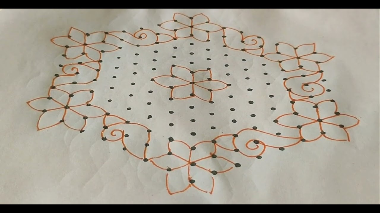 7. Beautiful 15*8 Rangoli... #rangoli #youtubeshorts #muggulu #ytshorts #trending 