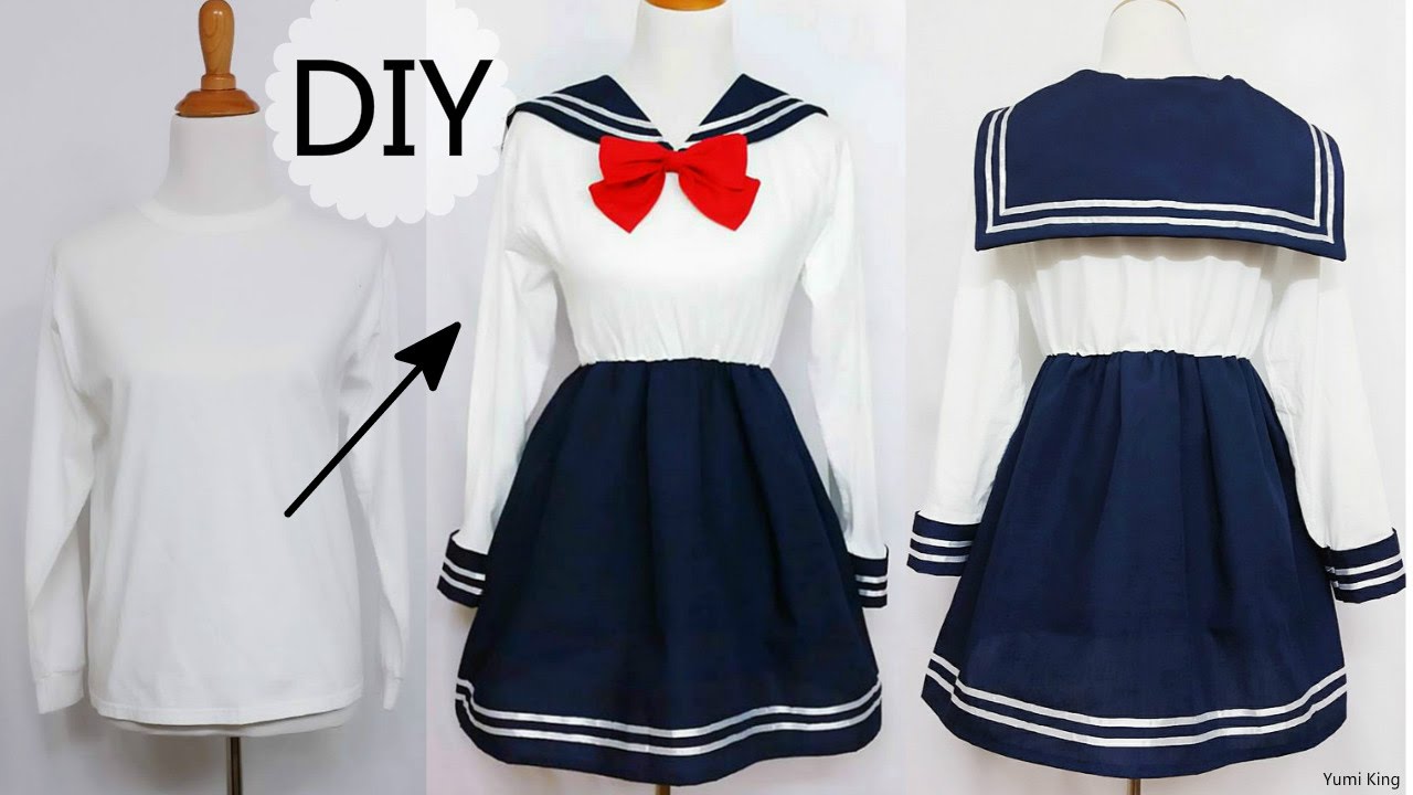 I Turned a T-Shirt Into a Navy Dress… And Tried Chinese Lolita Fashion!