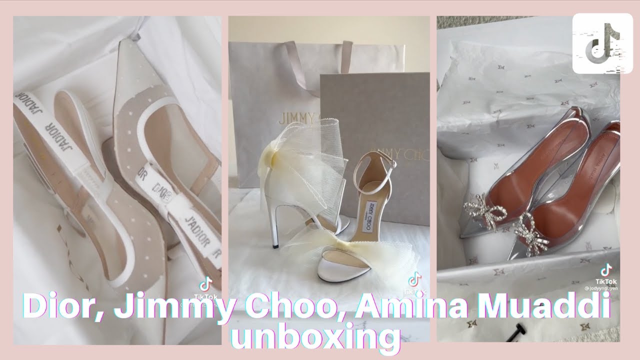 Your dream wedding shoe unboxing, Dior, Jimmy Choo, Amina Muaddi  | Luxe Tik Tok