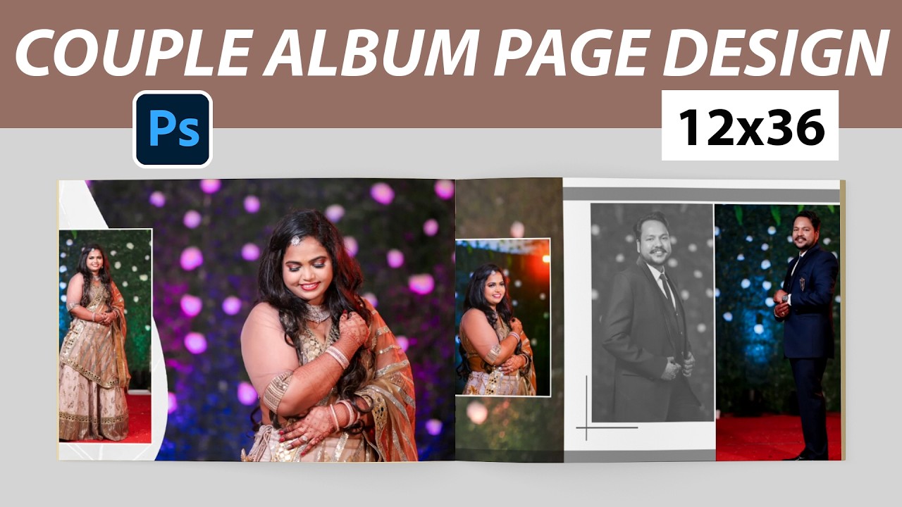 Professional Couple Album Page Design In Photoshop