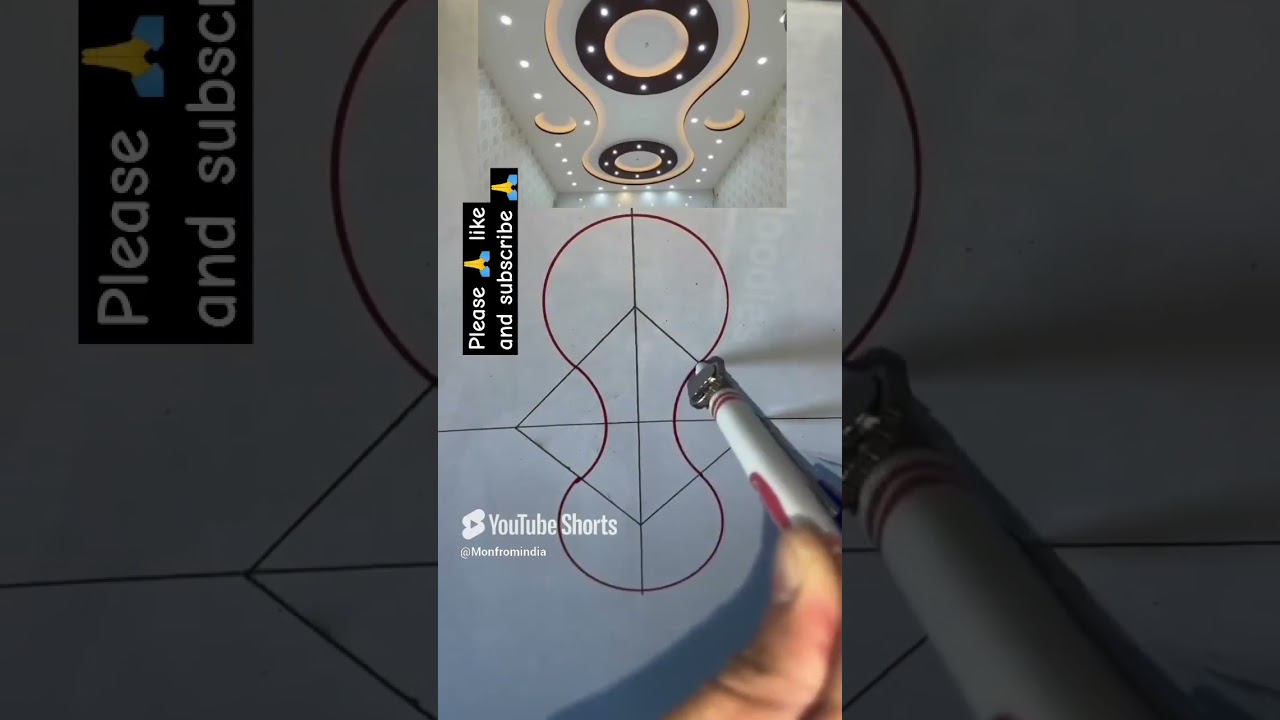 gypsum ceiling design compass 🧭 #dj #song #ytshorts #drawing#falseceiling #love #viralvideo #ideas