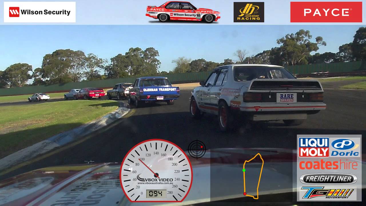John Bowe Touring Car Masters Sandown 2016 Reverse Grid Race 3 VBOX