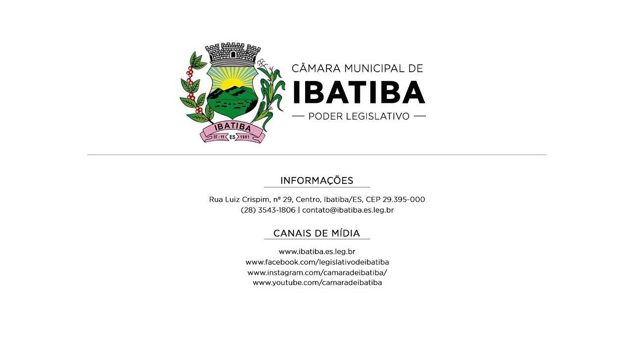 1ª Sessão Ordinária de 2026 | Câmara Municipal de Ibatiba