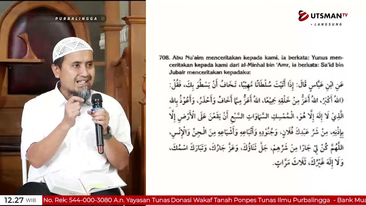 LIVE Do'a Bilamana Takut Kepada Penguasa | Hadits No.708 - Ustadz Abdullah Zaen, Lc. M.A.