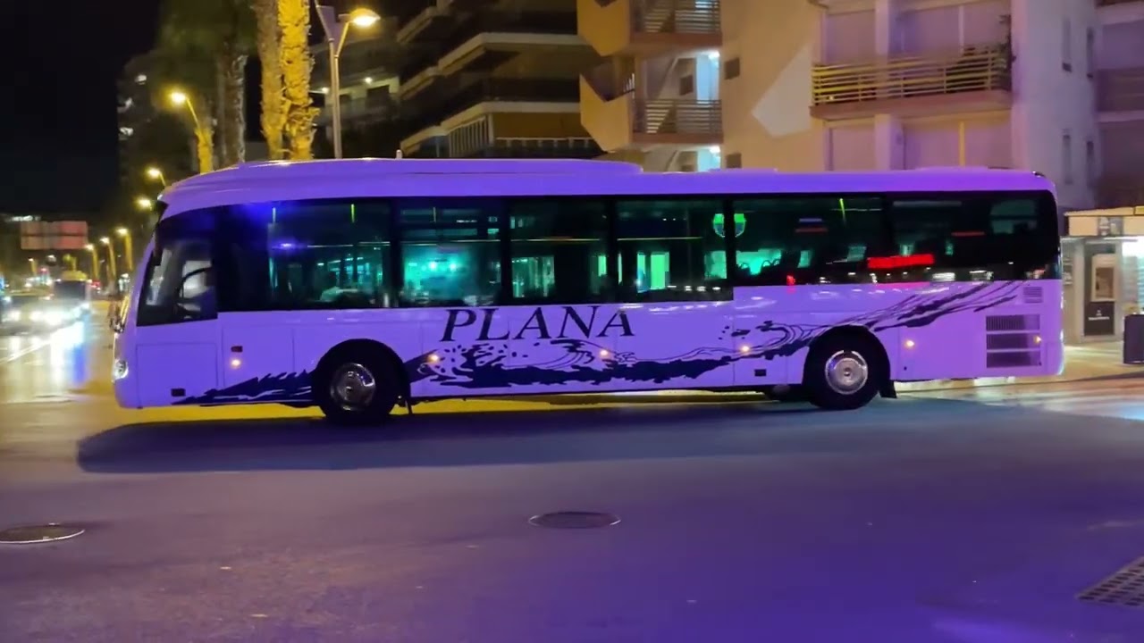 077 Evening Buses in Salou, Costa Daurada, Spain, 2023
