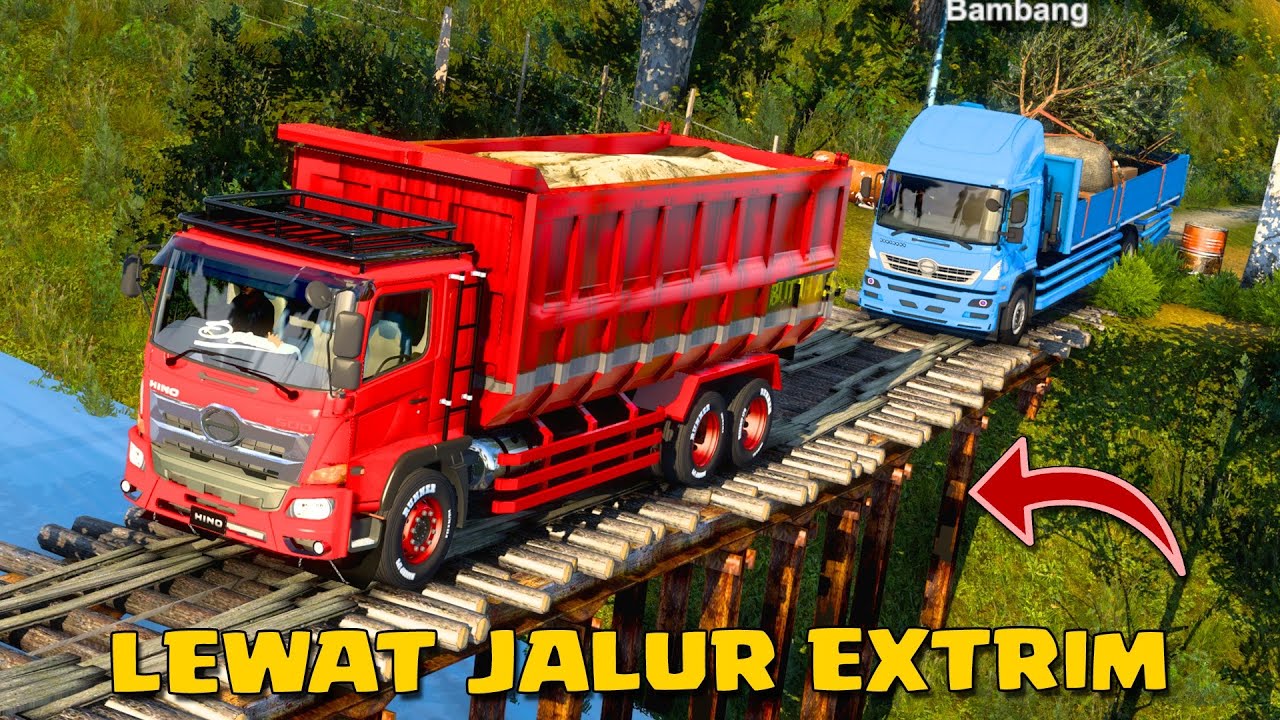 KITA BAWA TRUK TRONTON MUAT PASIR DI JALUR BERBAHAYA DI ETS2