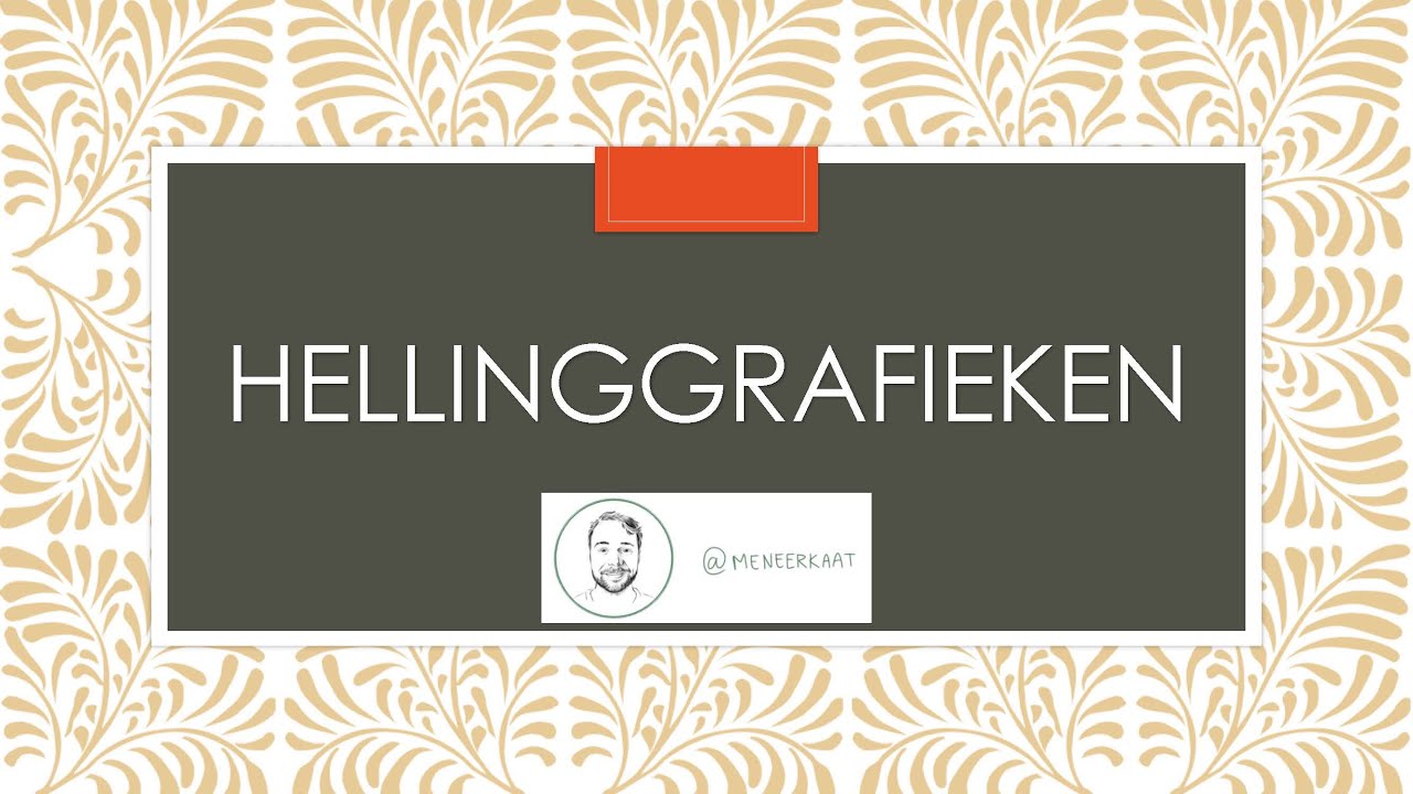 @meneerkaat VWO 6 wisA Hellinggrafieken