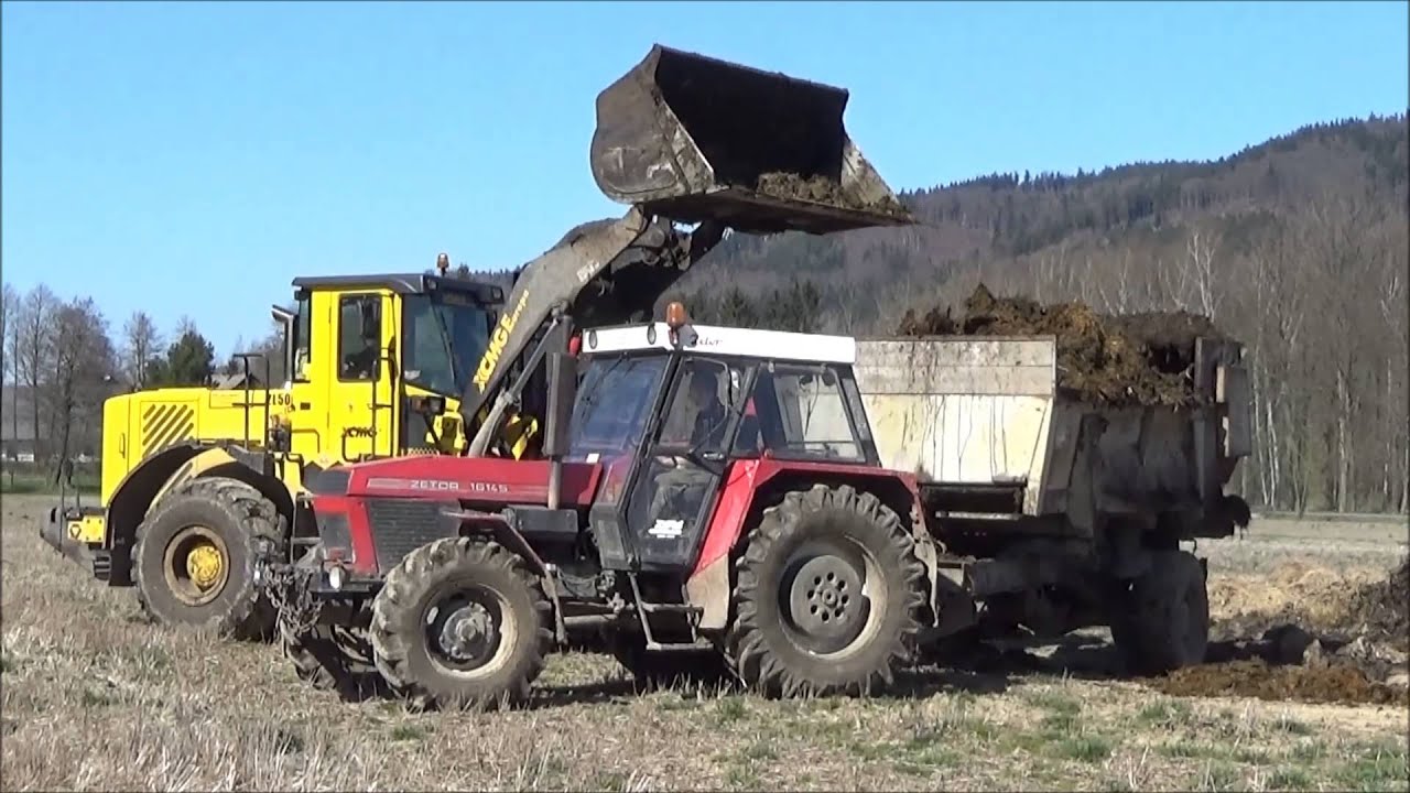 Rozmetání hnoje v Zeas Březná