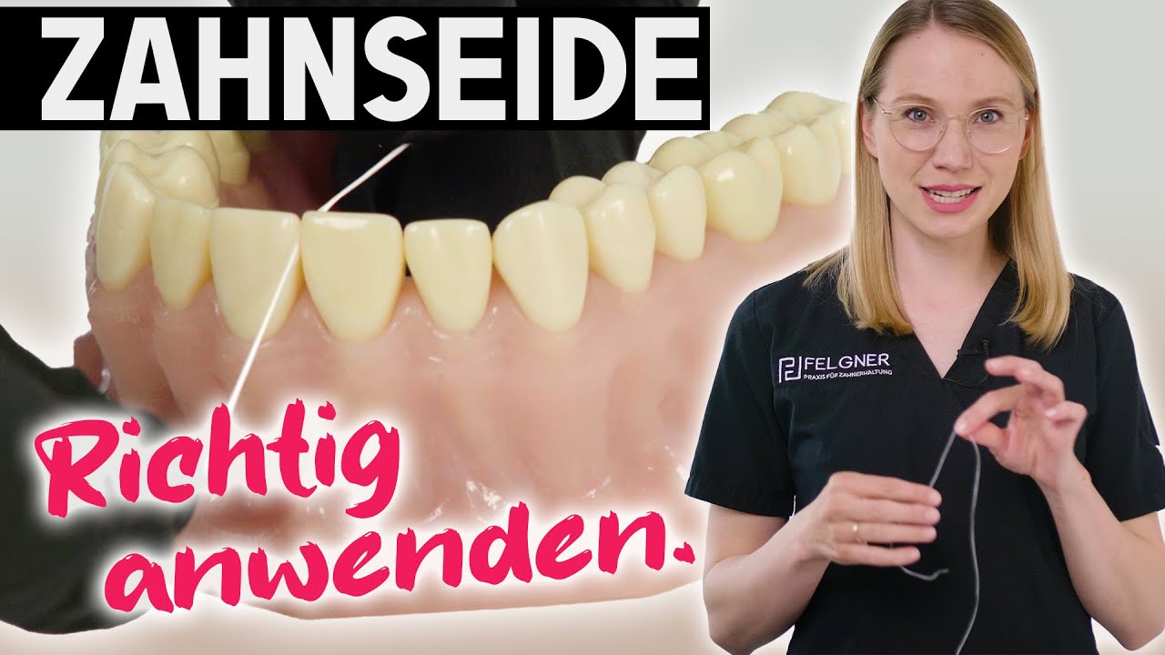 Die richtige Anwendung von Zahnseide und welchen Effekt sie hat.