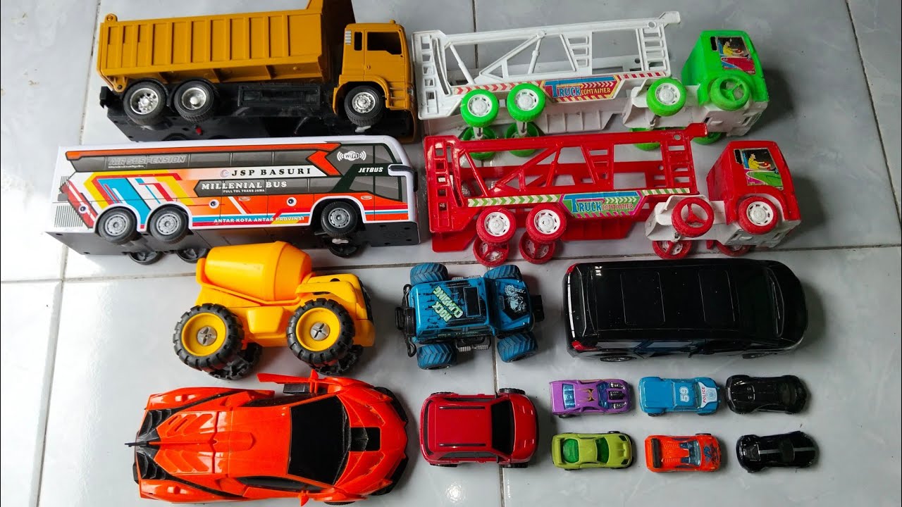 Bus telolet Basuri truk towing truk dump truk mixer mobil Jeep mobil Alphard mobil Lamborghini 