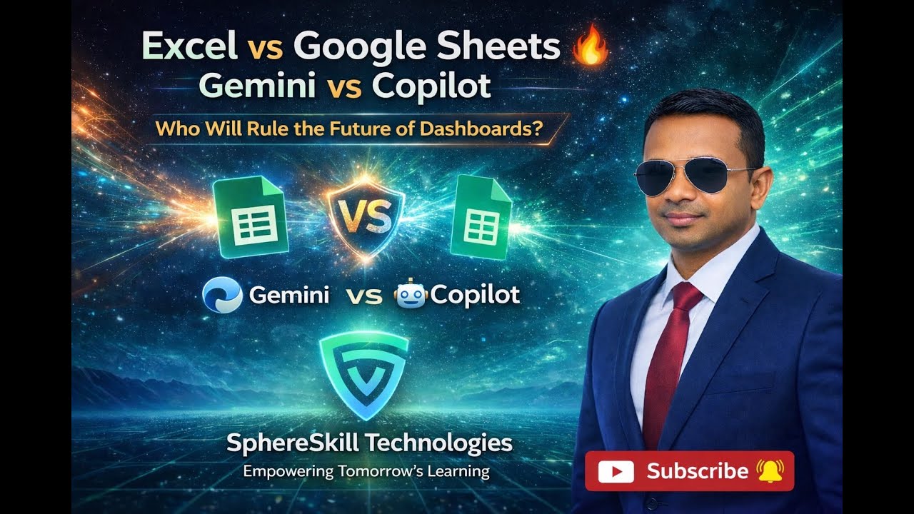 🚀 Excel vs Google Sheets 🔥 Gemini vs Copilot — Who Will Rule the Future of Dashboards?