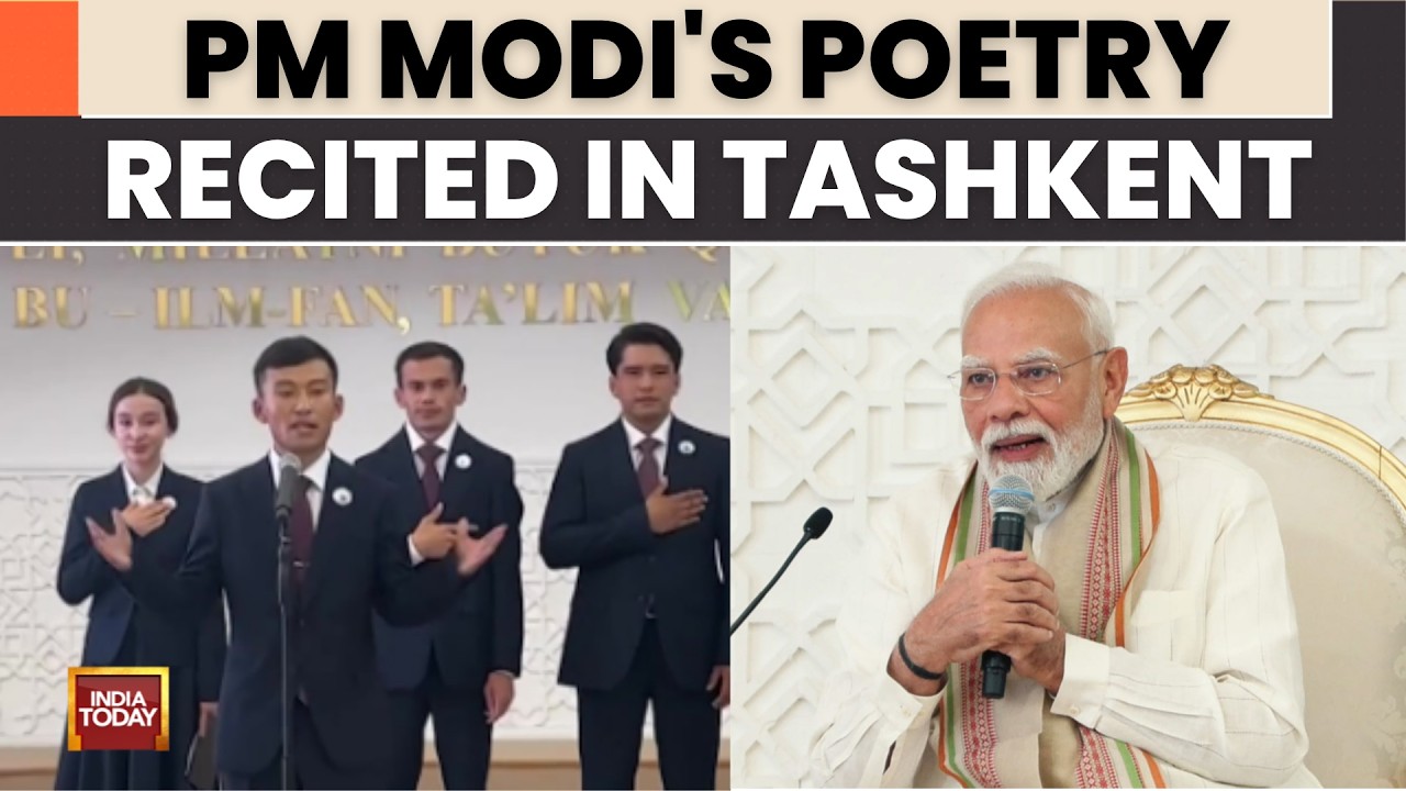 PM Modi's Poetry Wins Hearts In Uzbekistan, Students Recite 'Abhi To Suraj Uga Hai' | India Today