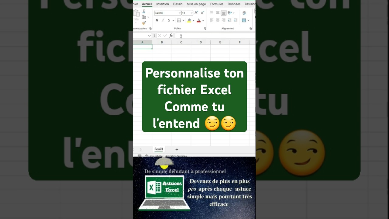 Voici comment personnaliser son fichier Excel en quelques secondes #astuceexcel #exceltips #excel