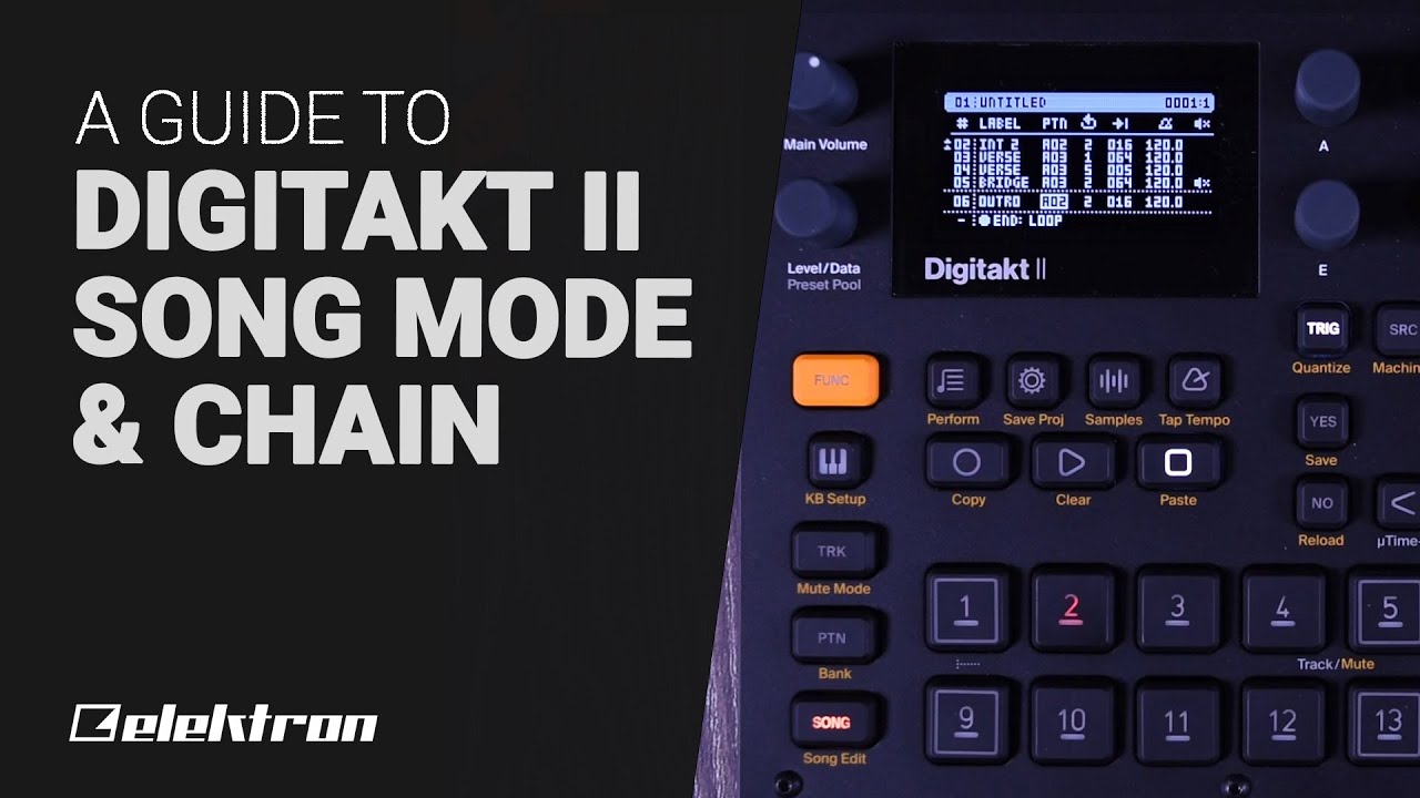 Elektron DIGITAKT II Song Mode & Chain — руководство пользователя