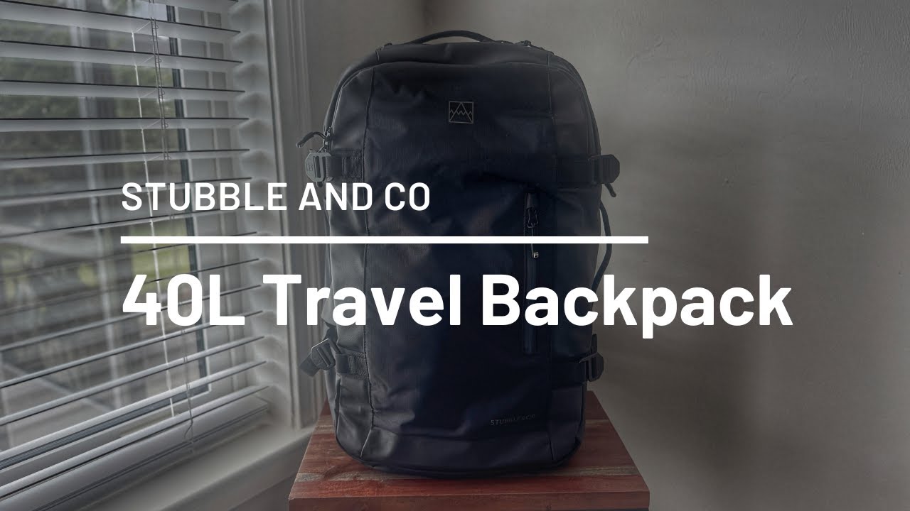 Stubble and Co 40L Travel Backpack - Large Carry On Friendly Pack!