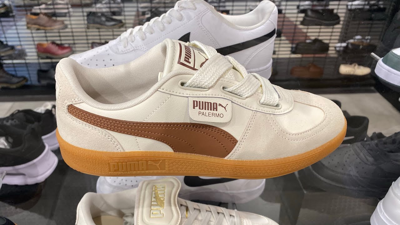 Puma Palermo Wide Lace SD (Frosted Ivory/ Brown Mushroom) - Style Code: 402109-03
