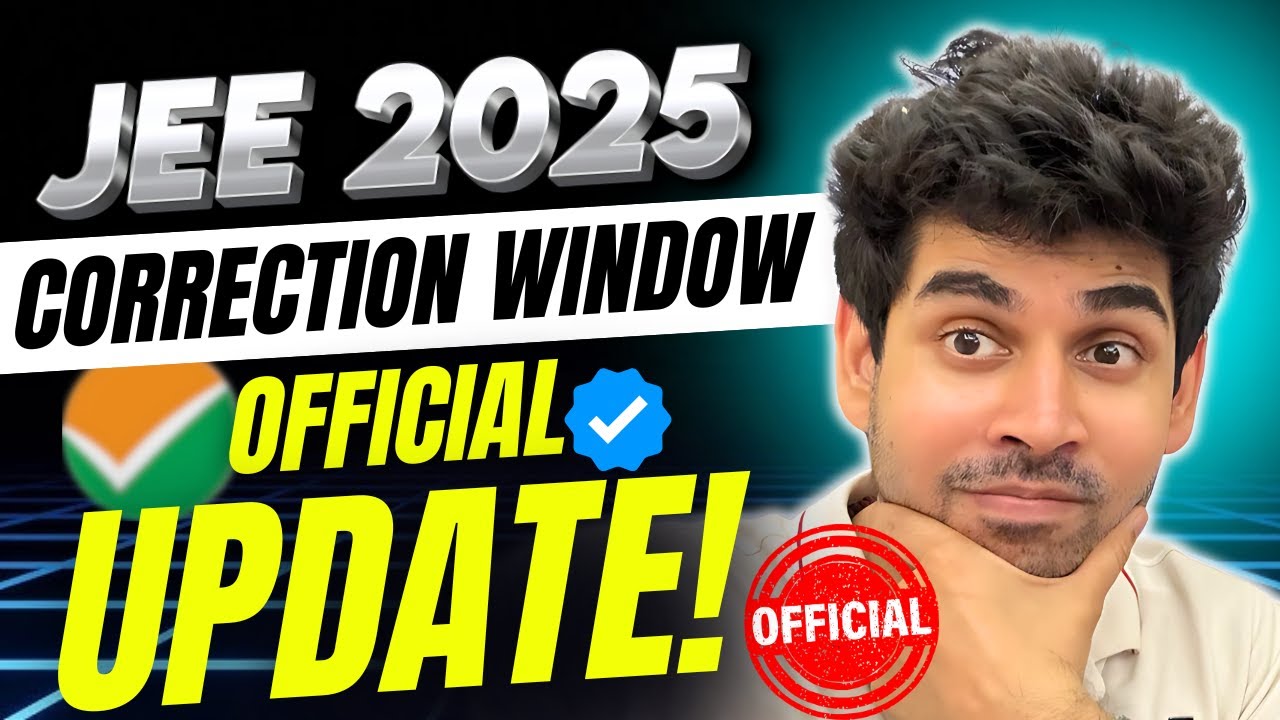 NTA Official Update - JEE 2025 Correction Window & Total number of Registrations #jee2025 #jee1
