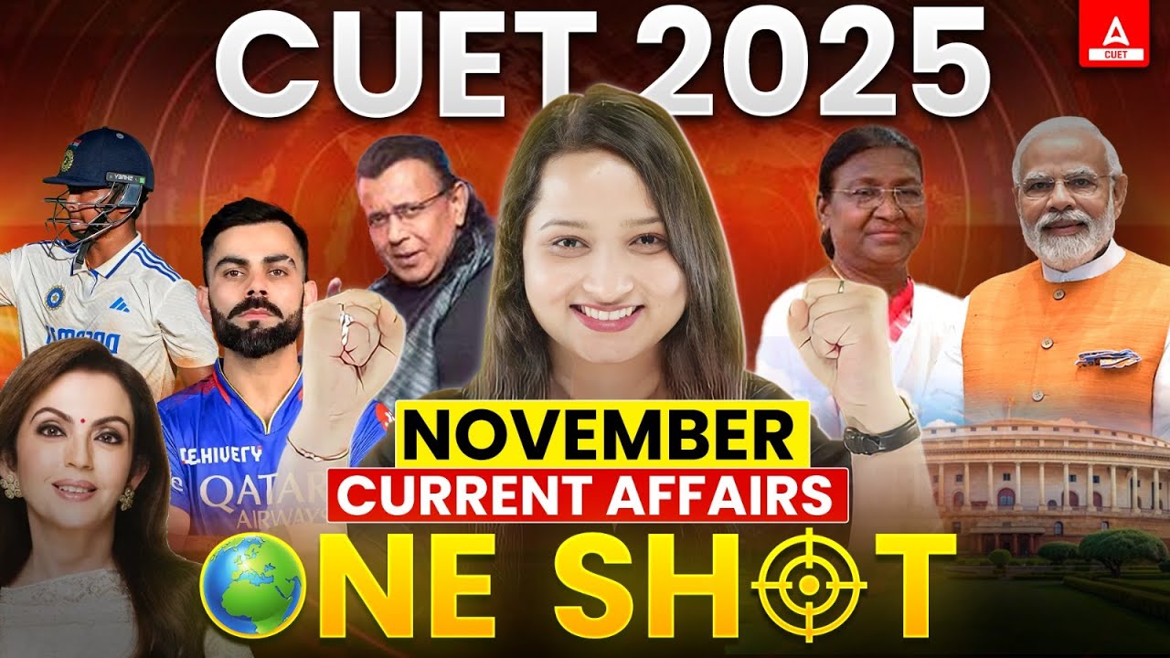 November Current Affairs 2024 | CUET Monthly Current Affairs | Important GK Questions