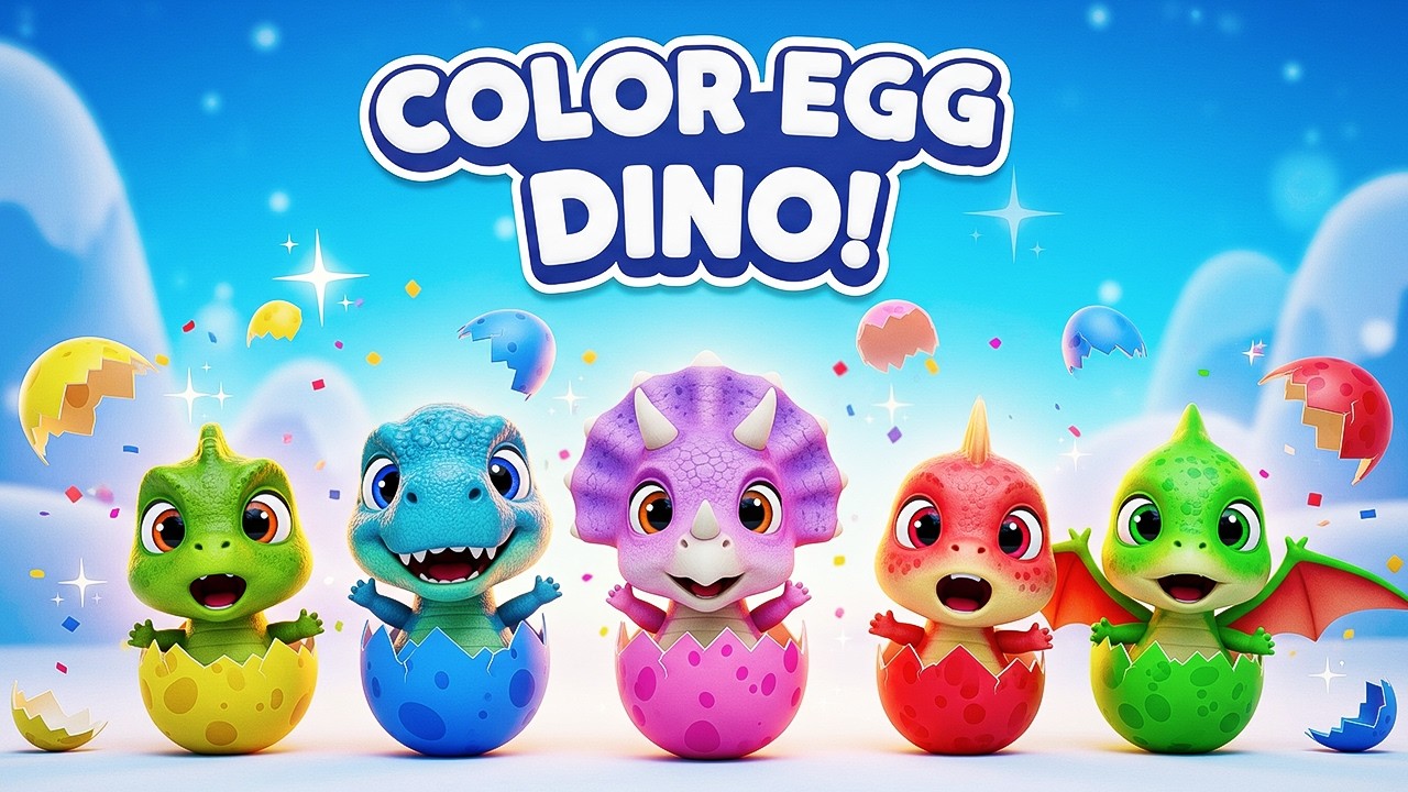 Color Egg Dino Song 🎵 | Learn Colors with Dinosaurs | Kids Rhyme