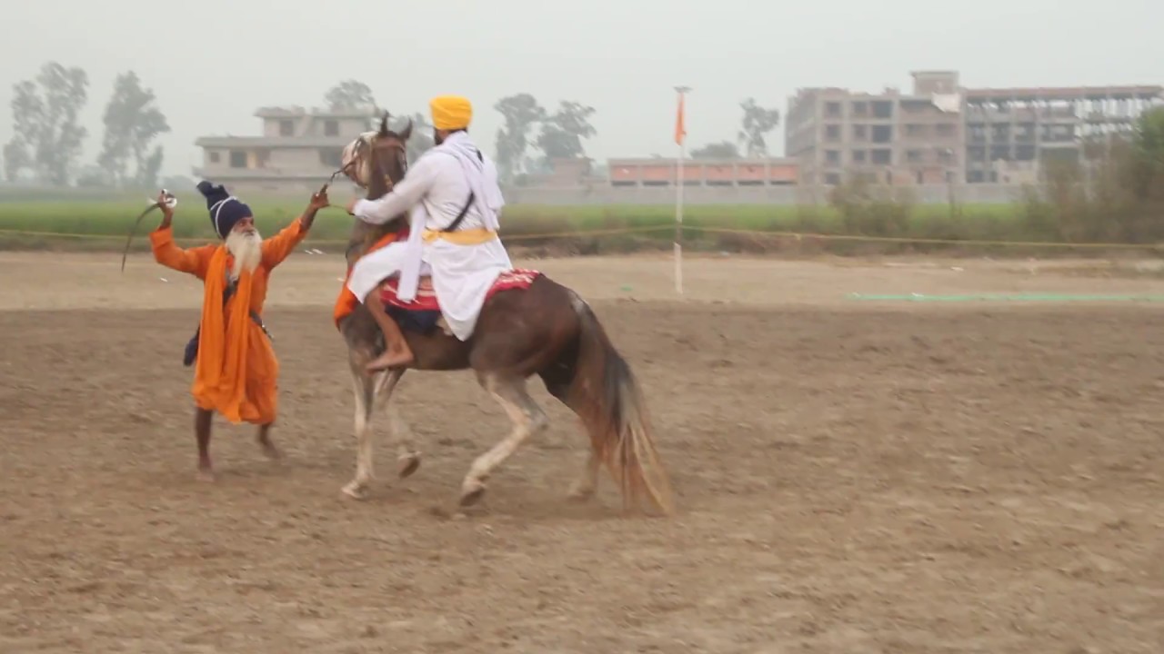 Sikh Warrior - Nihang, A show of Ancient War Skill at a Dangal
