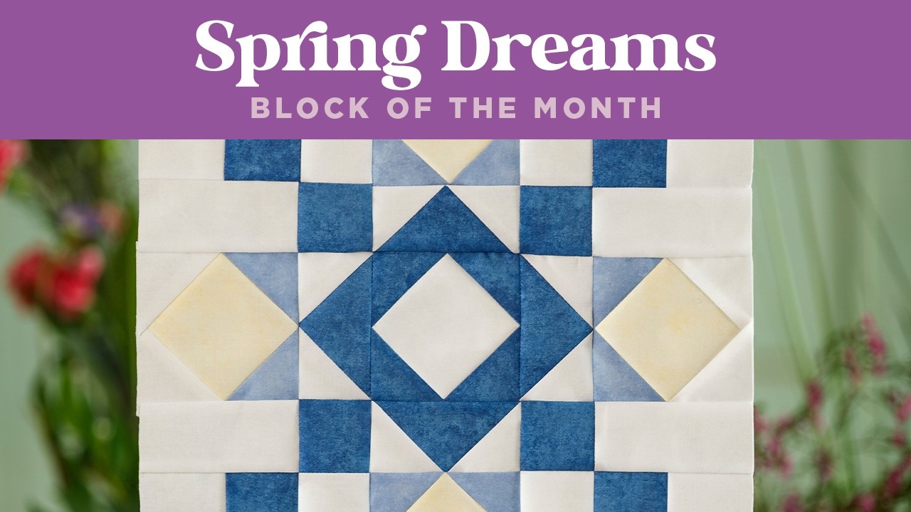 Free Quilt Sew Along - Learn How To Combine Flying Geese & Four Patch Blocks | Spring Dreams Month 4