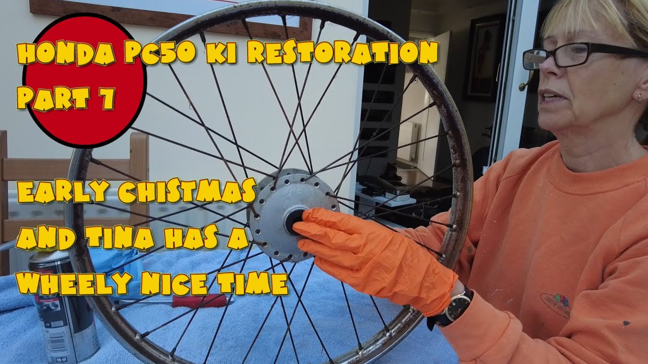 Honda PC50k1 Restoration part 7 New parts and Wheel restoration.