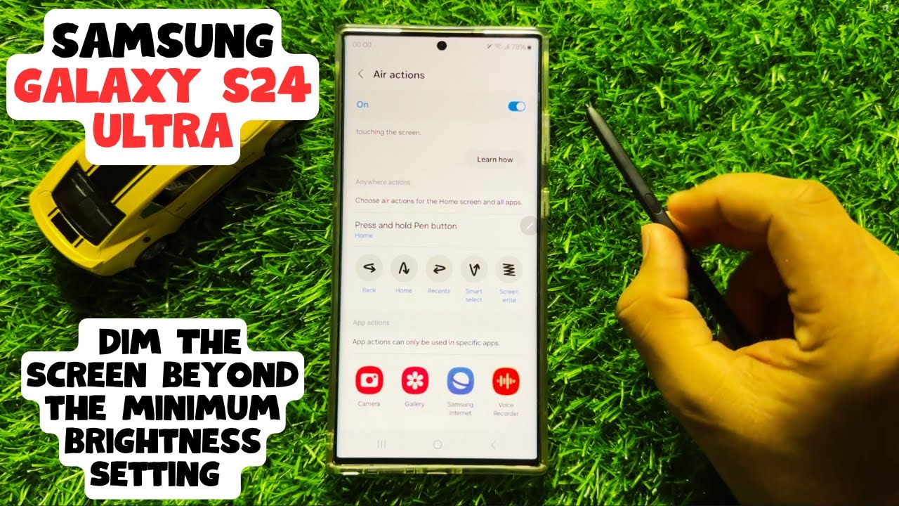 How to Dim The Screen Beyond the Minimum Brightness Setting Samsung Galaxy S24 Ultra