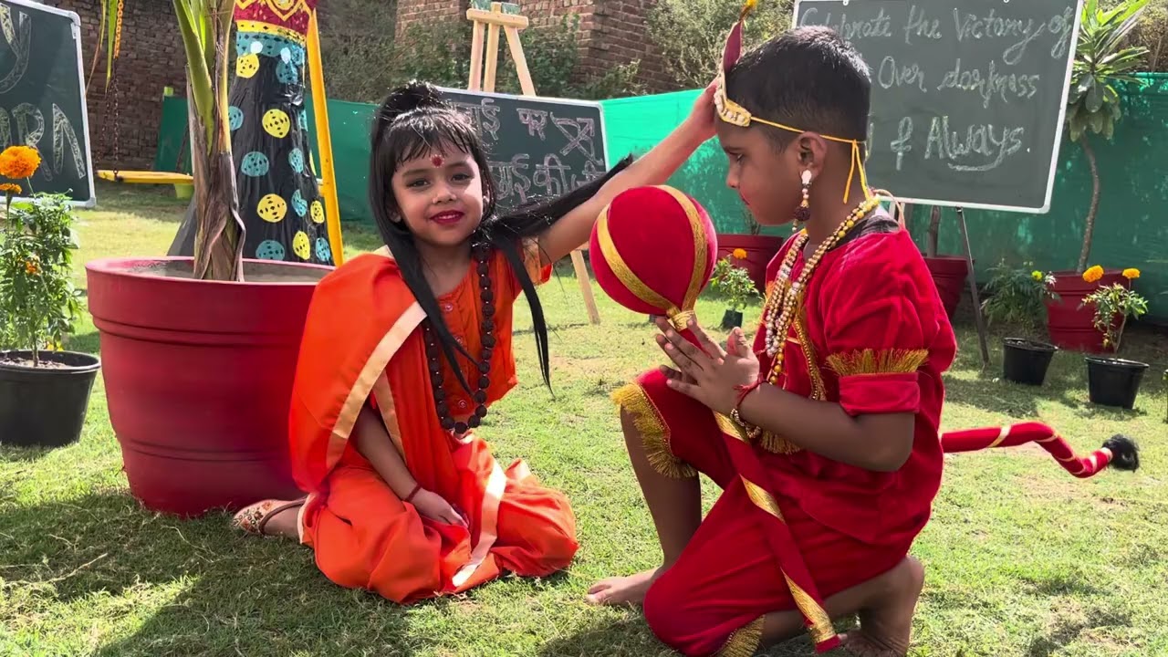 Ramleela Celebration in School 🙏🌺🏹. #ramleela #celebration #dussehra #festivalofvictory #bhiwadi 