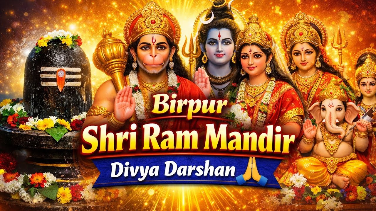 Birpur Shri Ram Mandir Darshan 🙏 | Shivling, Hanuman, Maa Durga | Bihar Temple Videos 🔱🚩