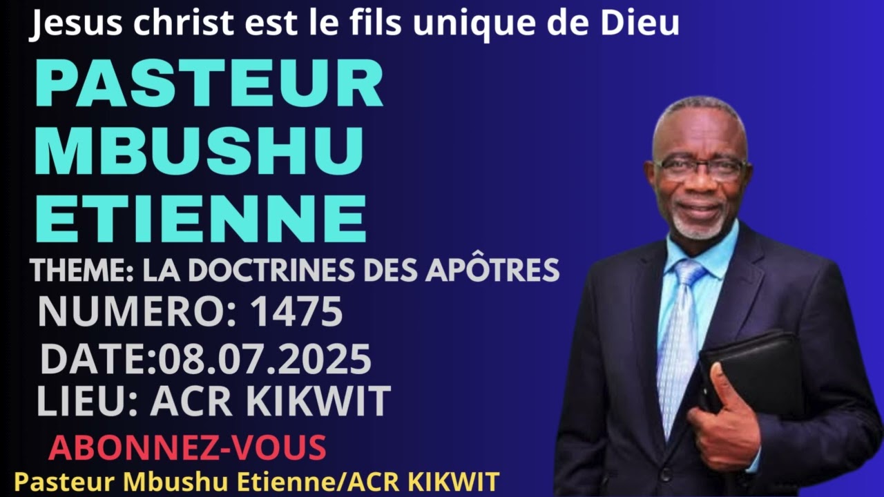 PRÉDICATION: 1475.LA DOCTRINES DES APÔTRES 08.07.2025