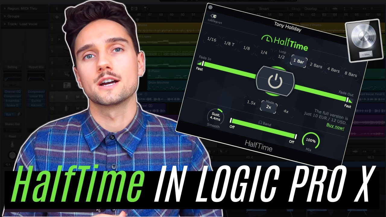 How to HalfTime in Logic Pro X (without using plugins)