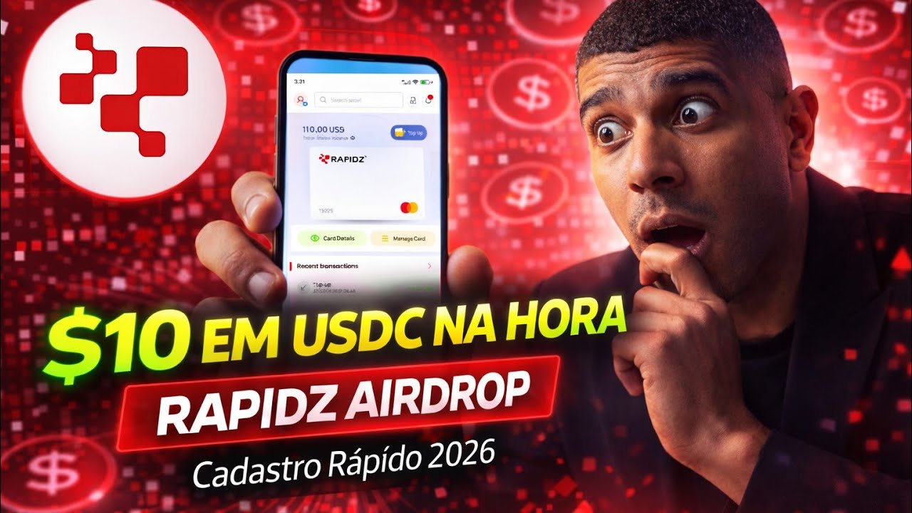 RAPIDZ AIRDROP Ganhe $10 em USDC NA HORA ao se Cadastrar! Passo a Passo 2026