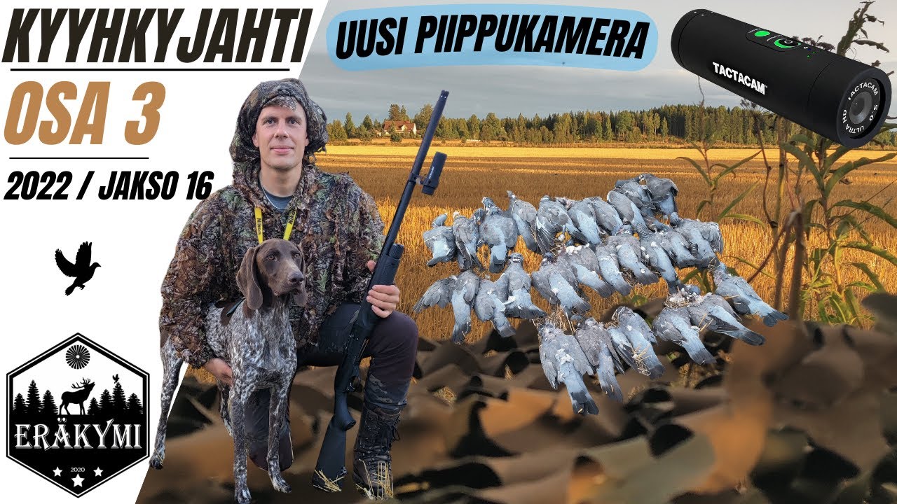 KYYHKYJAHTI 2022 | OSA 3 | TESTATAAN UUTTA TACTACAM -PIIPPUKAMERAA | PIGEON HUNTING IN FINLAND